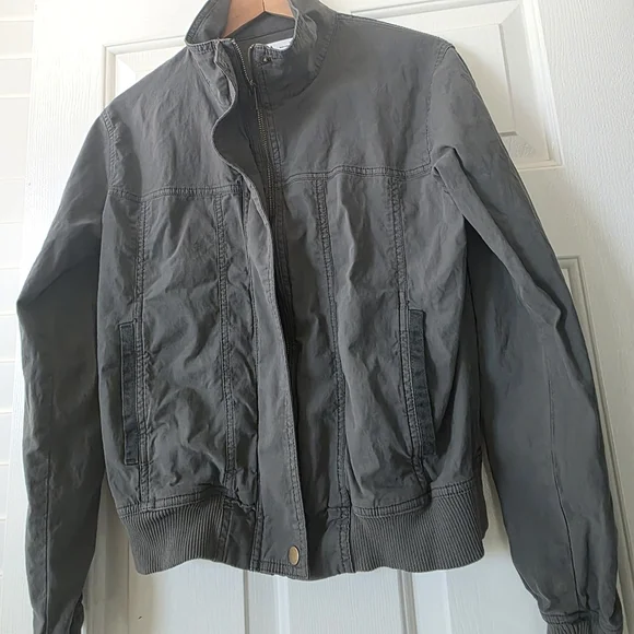 Sonoma Olive Bomber Jacket Cotton Lightweight Small - Picture 8 of 11